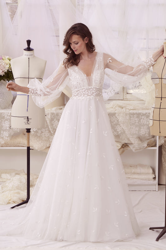 Robe Sophie blanche – robe de mariée Atelier Emelia
